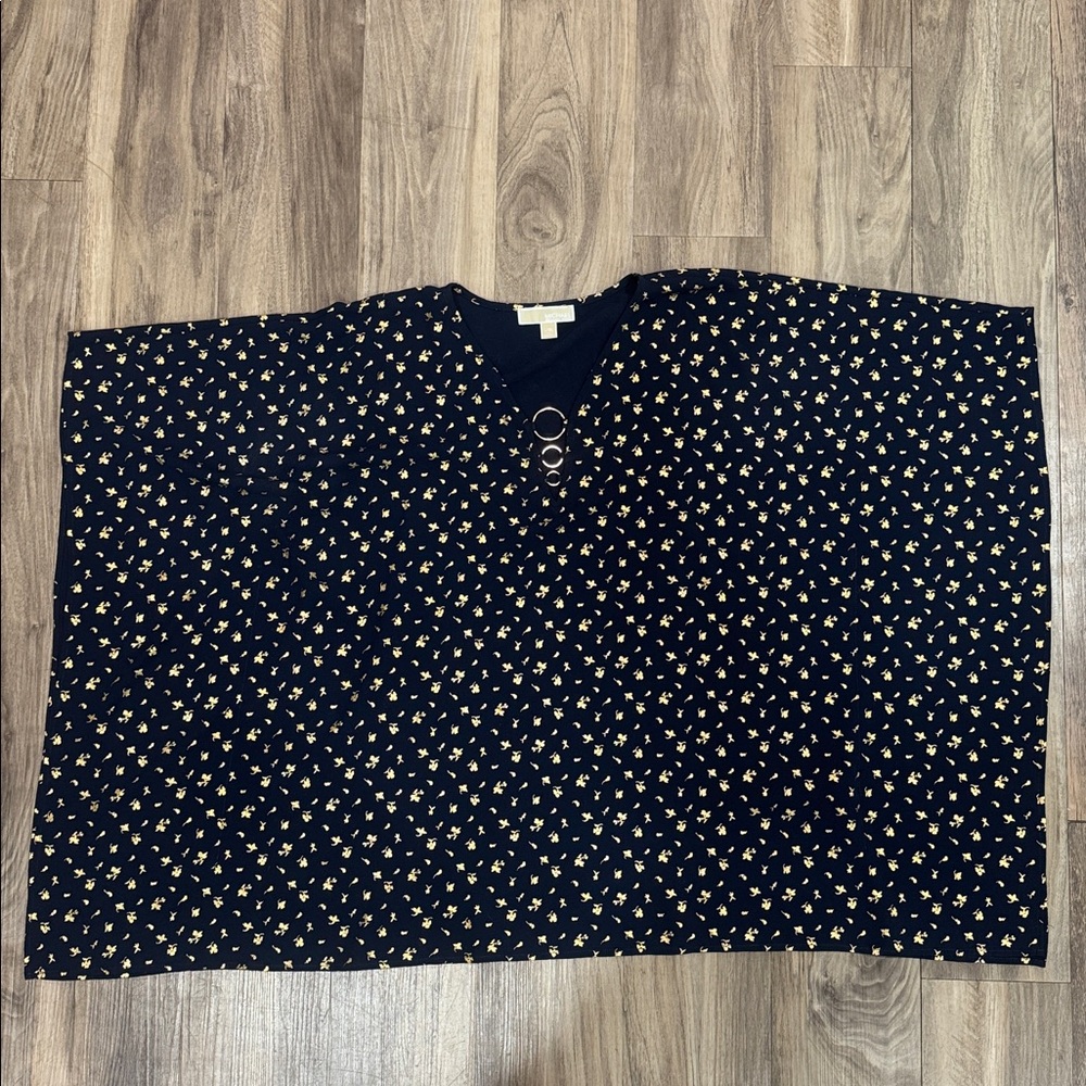 Michael Kors Navy and Gold Top